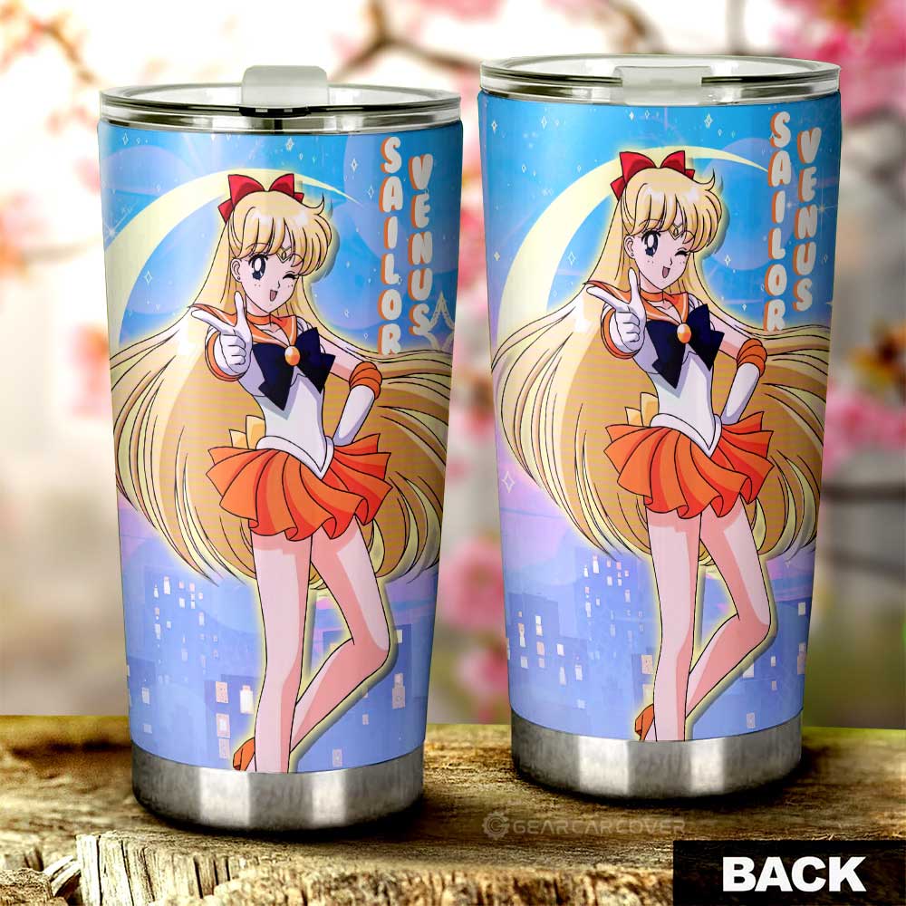 Sailor Venus Tumbler Cup Custom Sailor Moon Anime For Car Decoration - Gearcarcover - 3