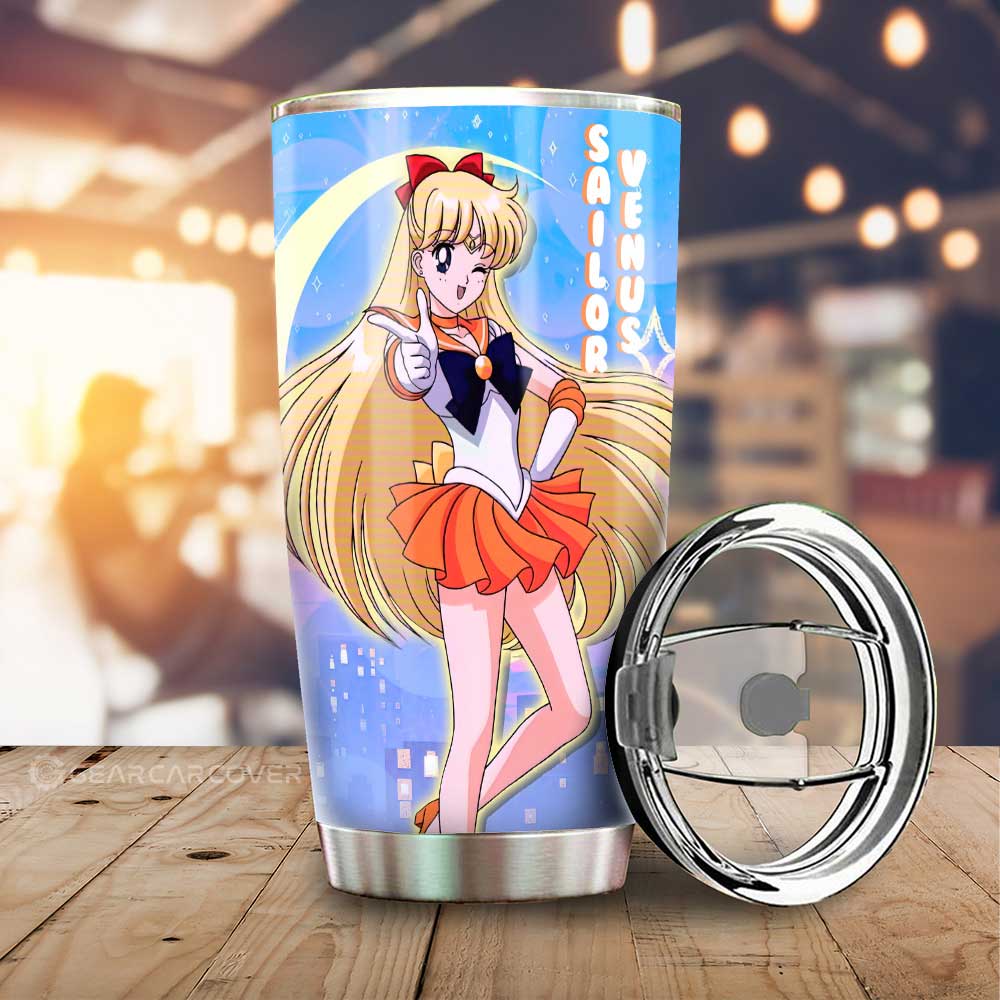 Sailor Venus Tumbler Cup Custom Sailor Moon Anime For Car Decoration - Gearcarcover - 1