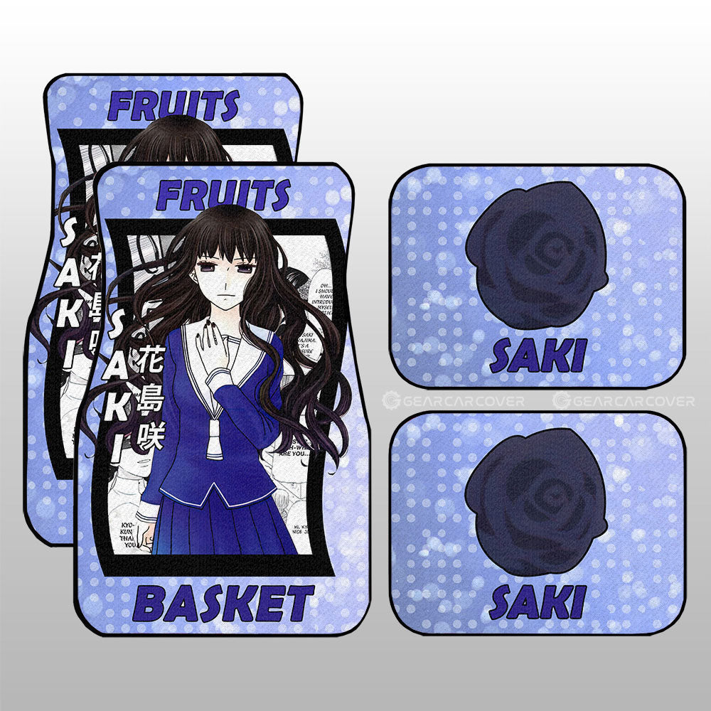 Saki Hanajima Car Floor Mats Custom Fruits Basket Anime Car Accessories - Gearcarcover - 3