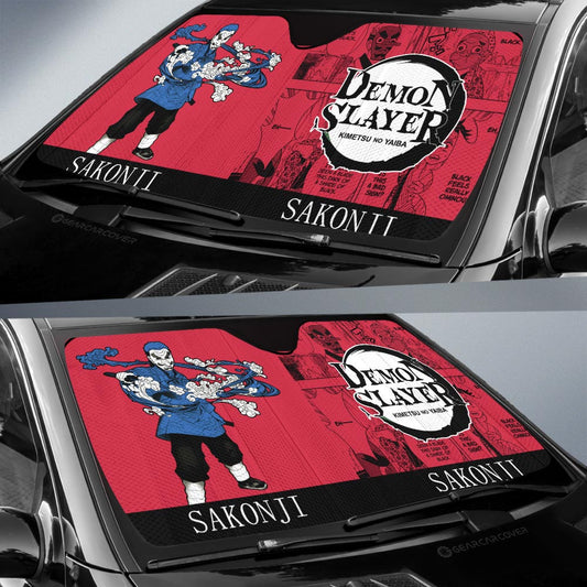 Sakonji Urokodaki Car Sunshade Custom Demon Slayer Car Accessories Manga Style - Gearcarcover - 2