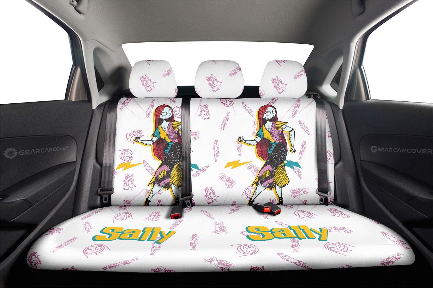 Sally Car Back Seat Cover Custom Cartoon Car Accessories - Gearcarcover - 2