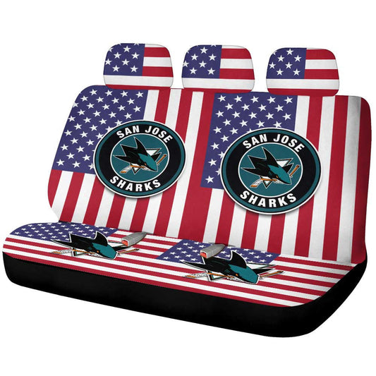 San Jose Sharks Car Back Seat Cover Custom Car Accessories - Gearcarcover - 1