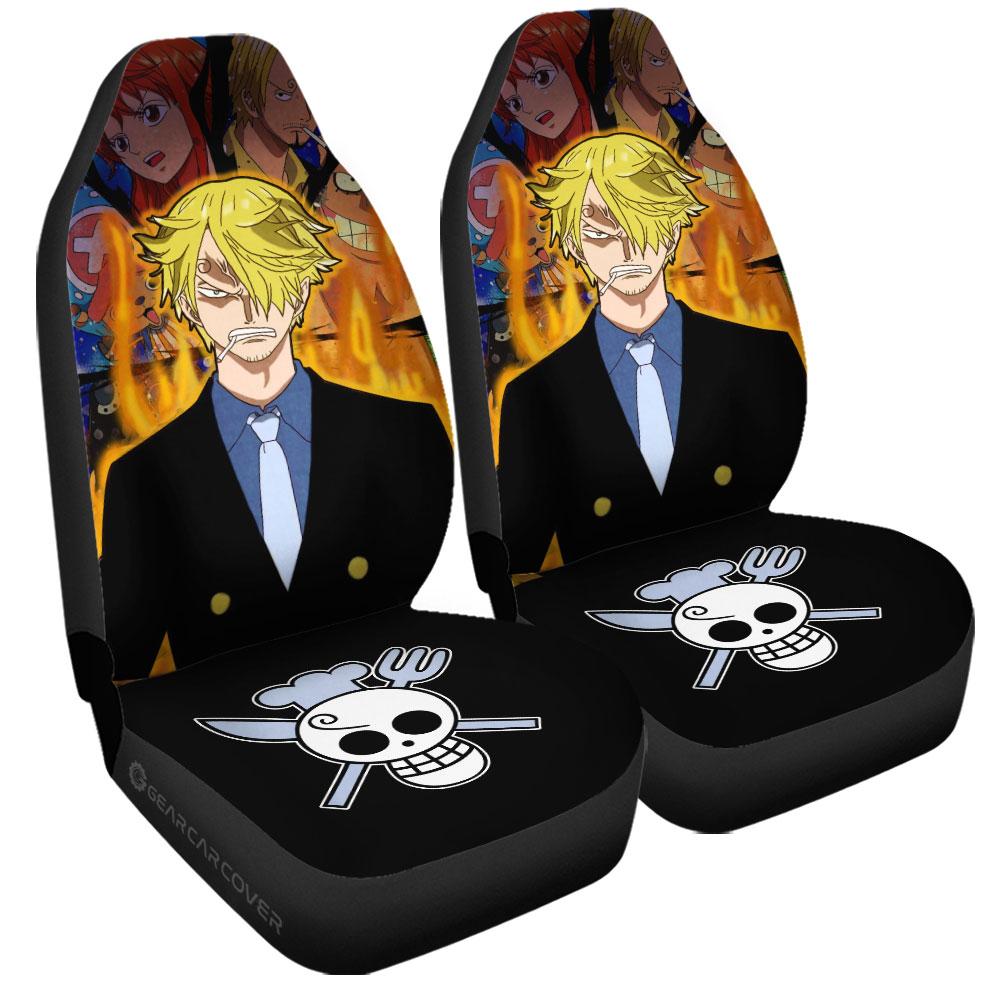 Sanji Car Seat Covers Custom One Piece Anime Car Interior Accessories - Gearcarcover - 3