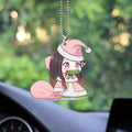 Santa Claus Nezuko Ornament Custom Anime Demon Slayer Car Accessories Christmas Decorations - Gearcarcover - 2