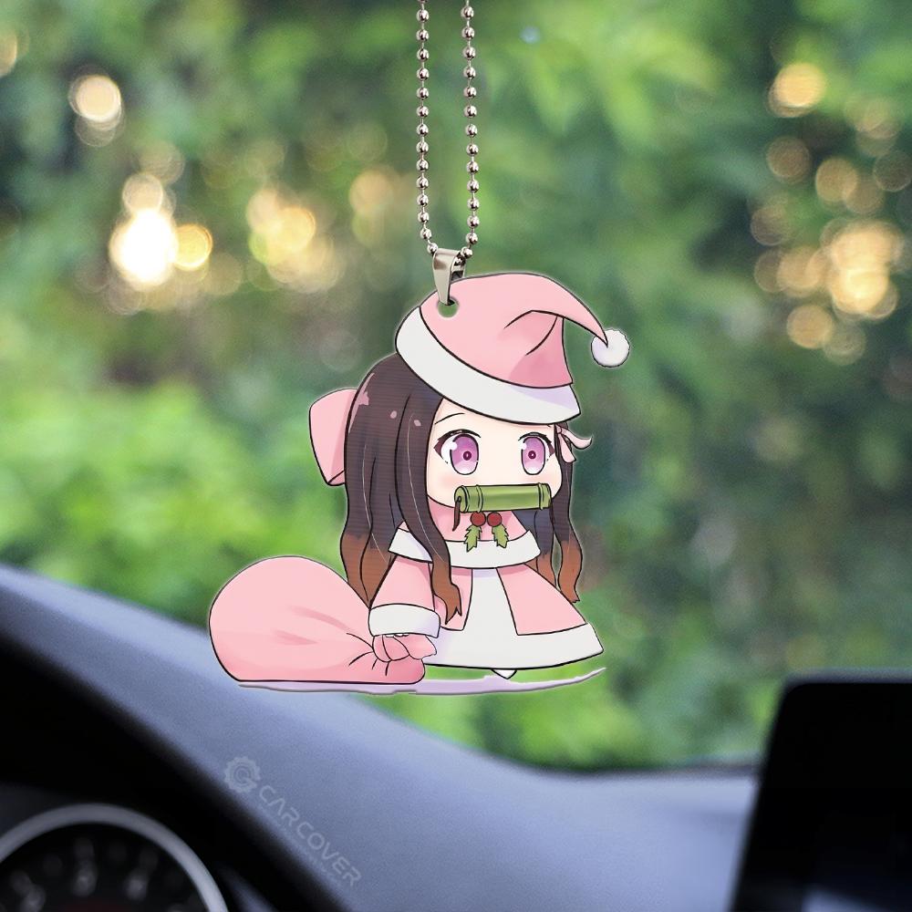 Santa Claus Nezuko Ornament Custom Anime Demon Slayer Car Accessories Christmas Decorations - Gearcarcover - 2