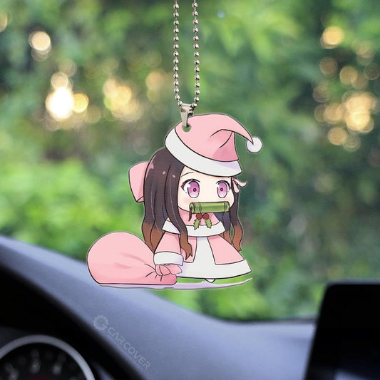 Santa Claus Nezuko Ornament Custom Anime Demon Slayer Car Accessories Christmas Decorations - Gearcarcover - 2