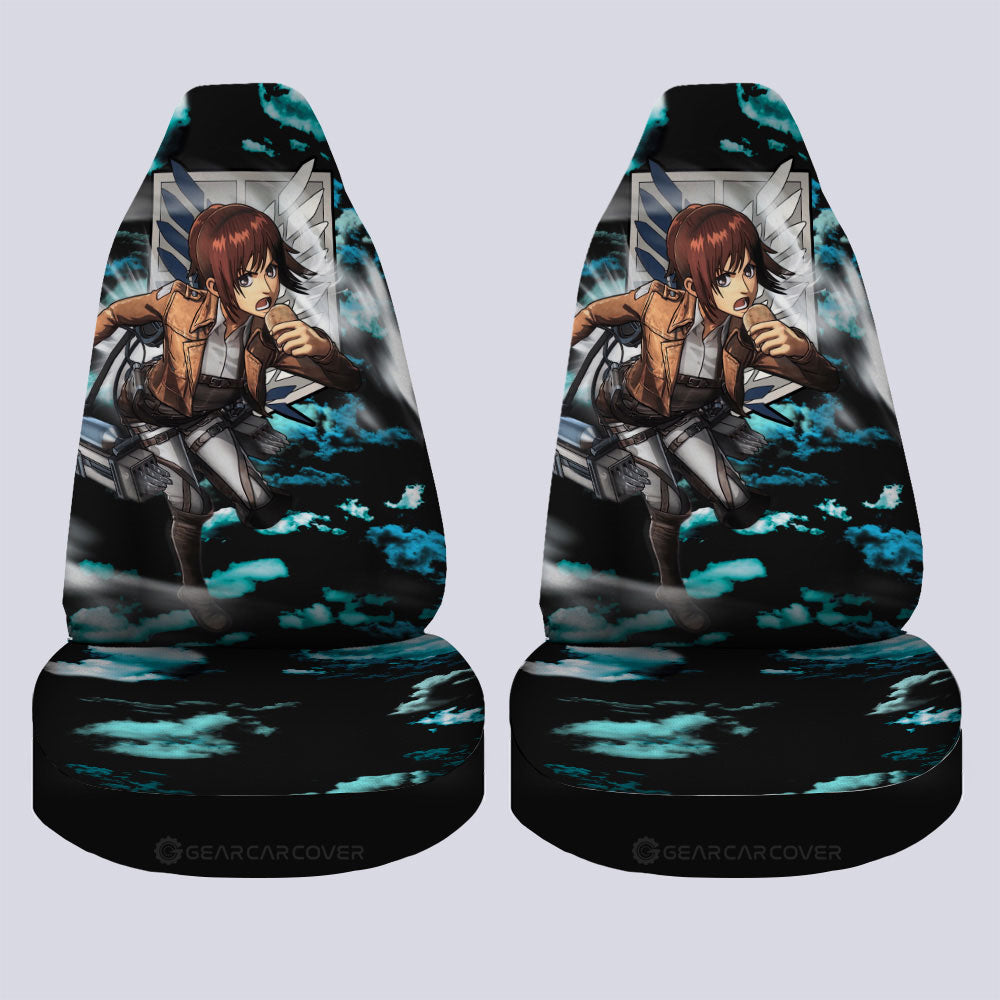 Sasha Blouse Car Seat Covers Custom Attack On Titan Anime Car Accessories - Gearcarcover - 2
