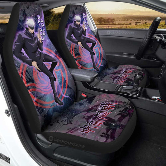 Satoru Gojo Car Seat Covers Custom Jujutsu Kaisen Anime Galaxy Manga Style - Gearcarcover - 1
