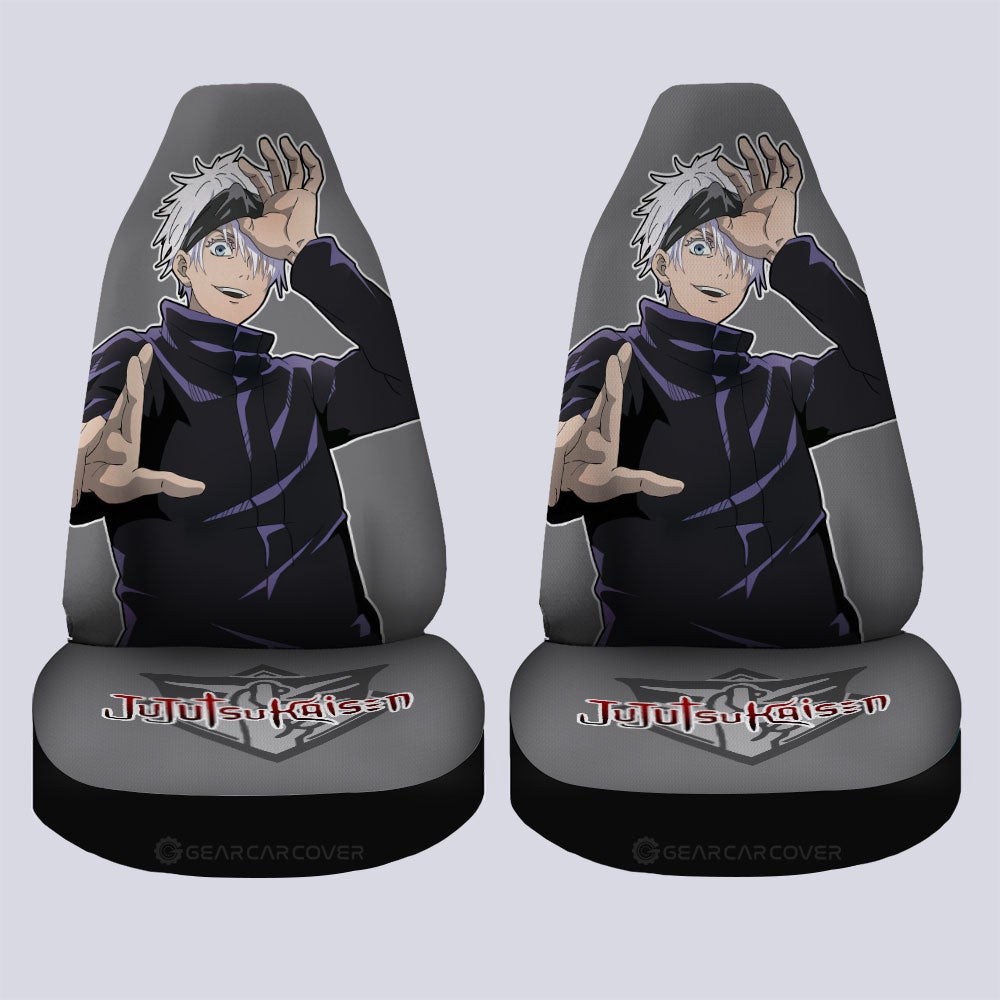 Satoru Gojo Car Seat Covers Custom Main Character Jujutsu Kaisen Anime - Gearcarcover - 4