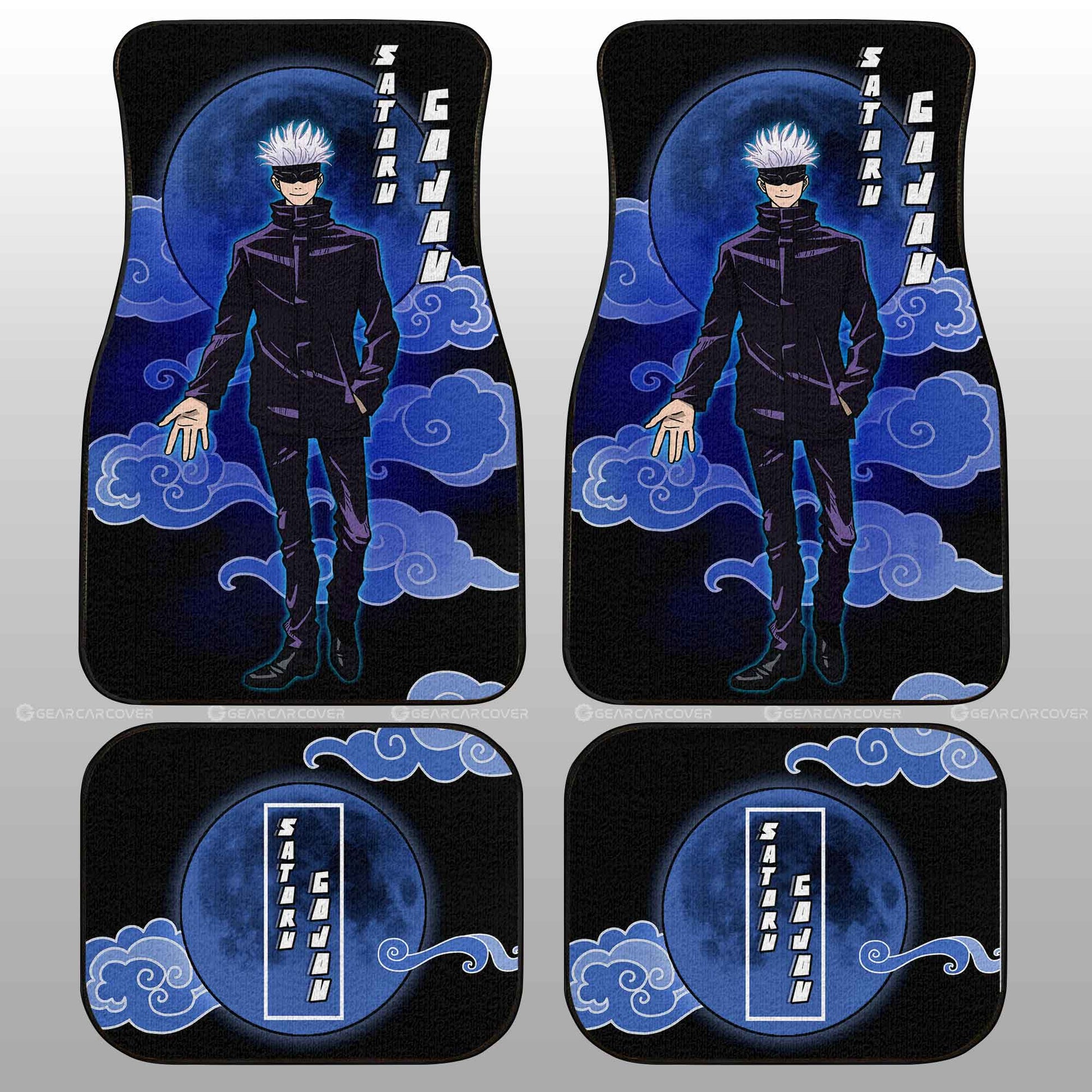 Satoru Gojou Car Floor Mats Custom Jujutsu Kaisen Anime Car Interior Accessories - Gearcarcover - 2