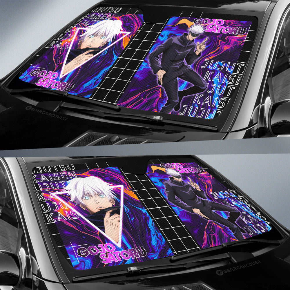 Satoru Gojou Car Sunshade Custom Jujutsu Kaisen Anime Car Interior Accessories - Gearcarcover - 3
