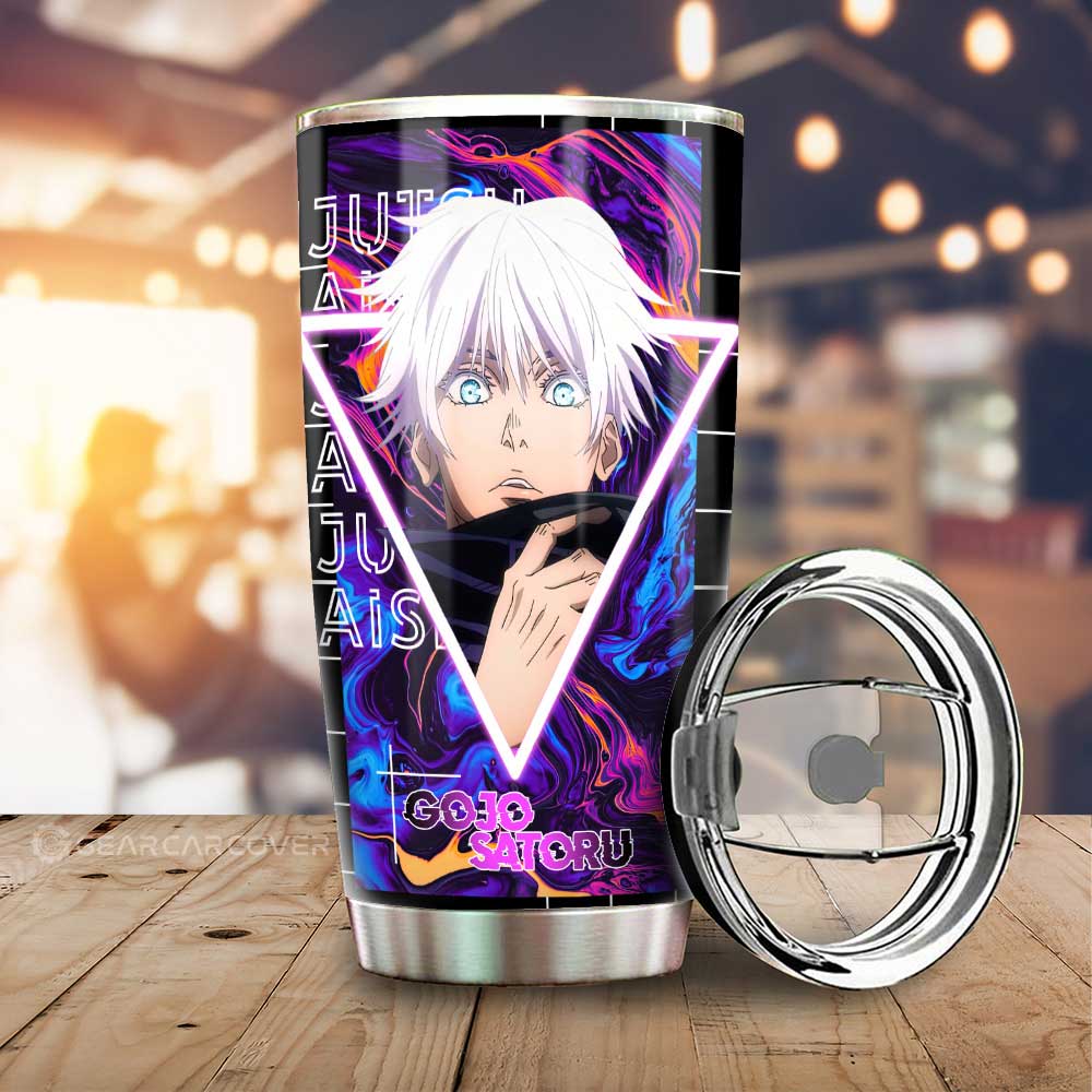 Satoru Gojou Tumbler Cup Custom Jujutsu Kaisen Anime Car Interior Accessories - Gearcarcover - 2