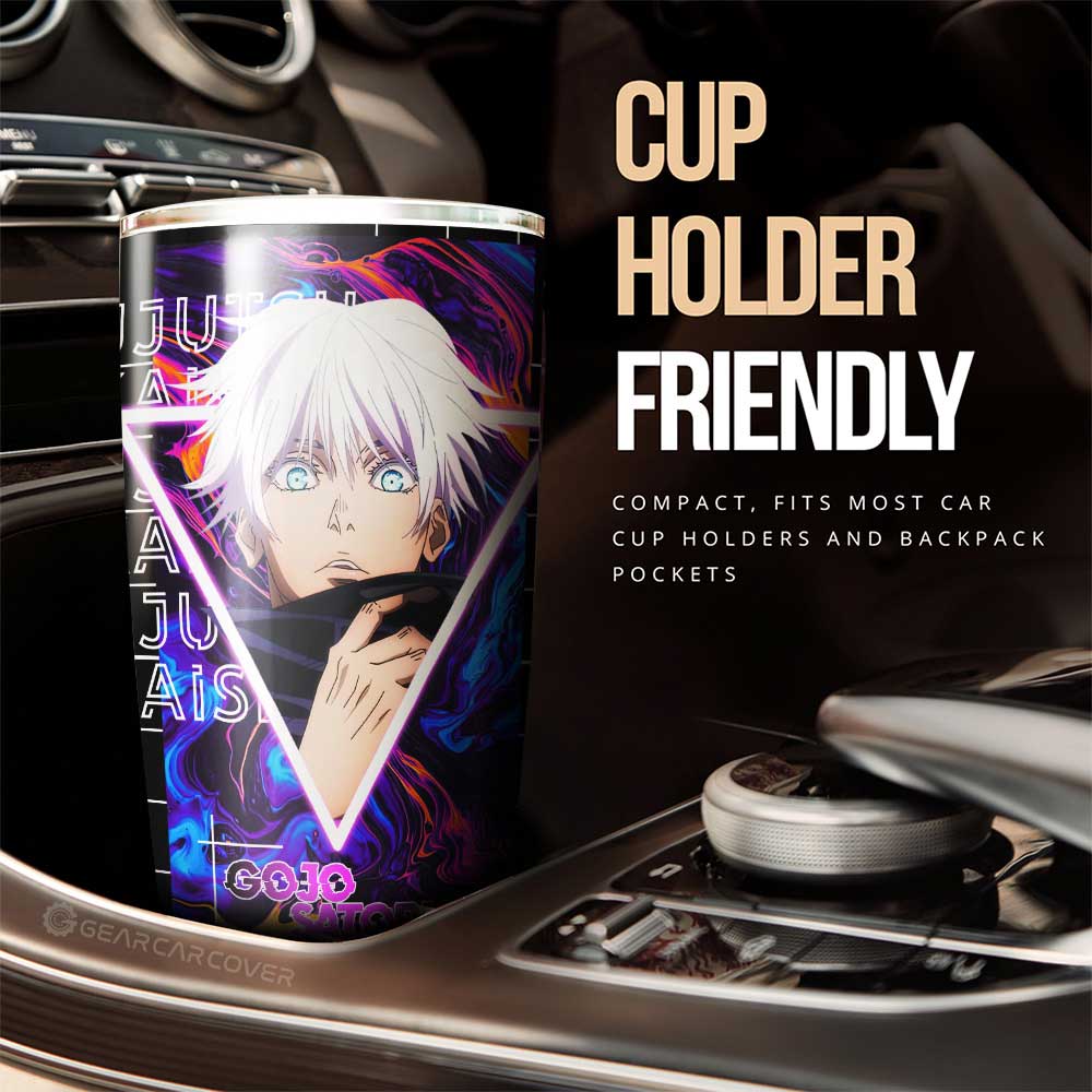 Satoru Gojou Tumbler Cup Custom Jujutsu Kaisen Anime Car Interior Accessories - Gearcarcover - 3