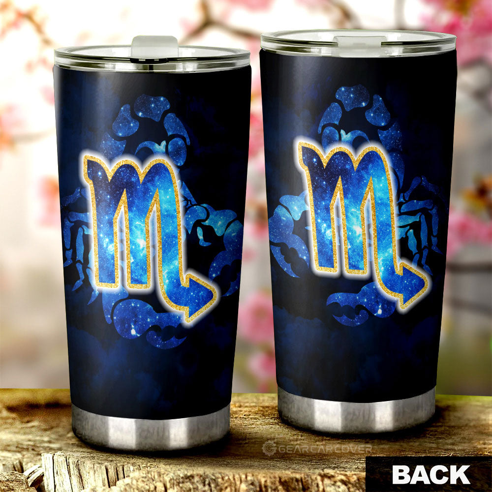 Scorpio Tumbler Cup Custom Name Zodiac Car Interior Accessories - Gearcarcover - 3