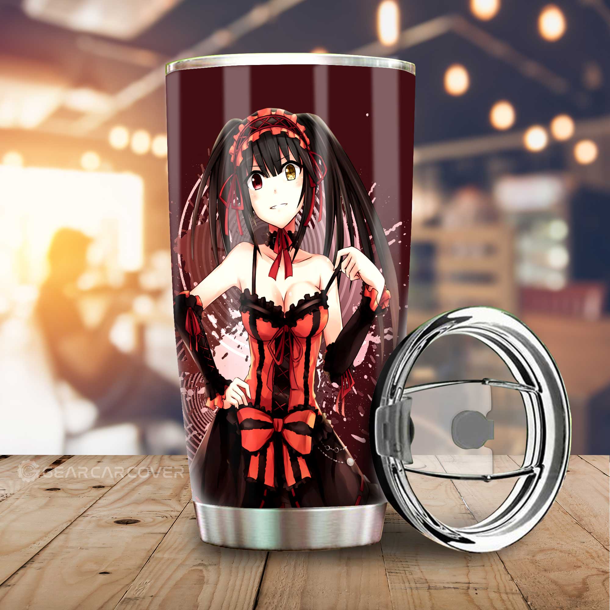 Sexy Girl Kurumi Tokisaki Tumbler Cup Custom Date A Live Car Accessori