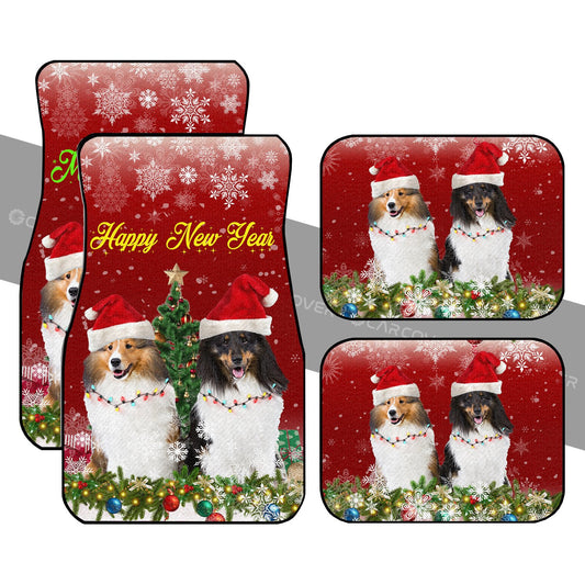 Shetland Sheepdogs Car Floor Mats Custom Animal Car Accessories Christmas Decorations - Gearcarcover - 1