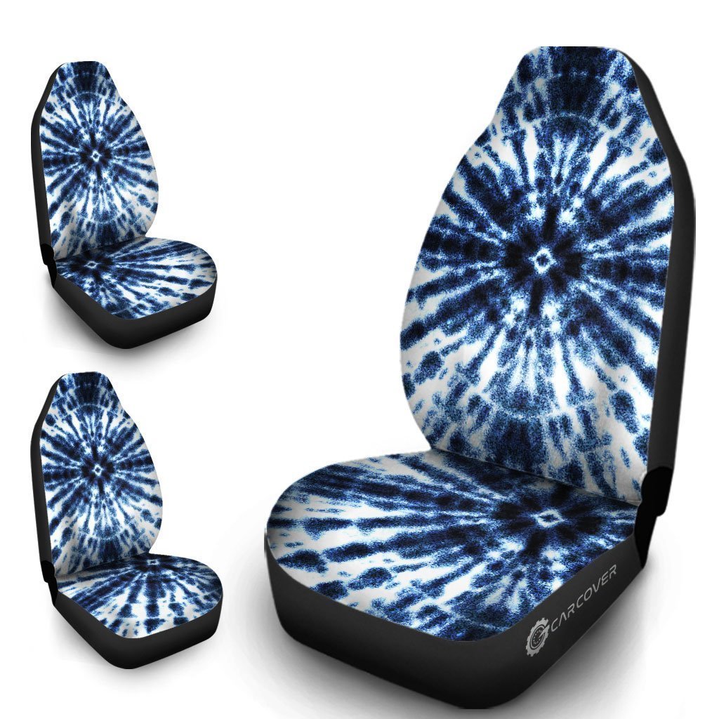Shibori Tie Dye Car Seat Covers Custom Hippie Car Accessories - Gearcarcover - 4