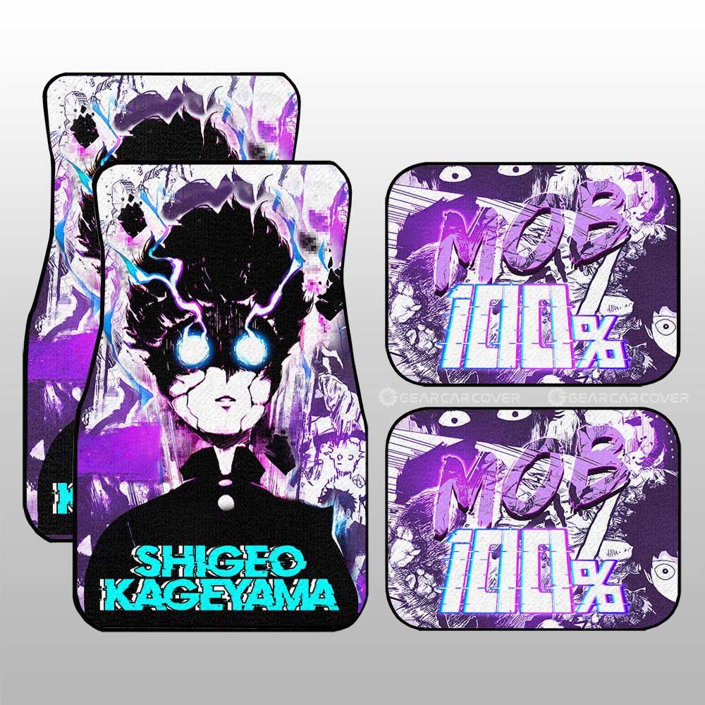 Shigeo Kageyama Car Floor Mats Custom Anime Mob Pyscho 100 - Gearcarcover - 1