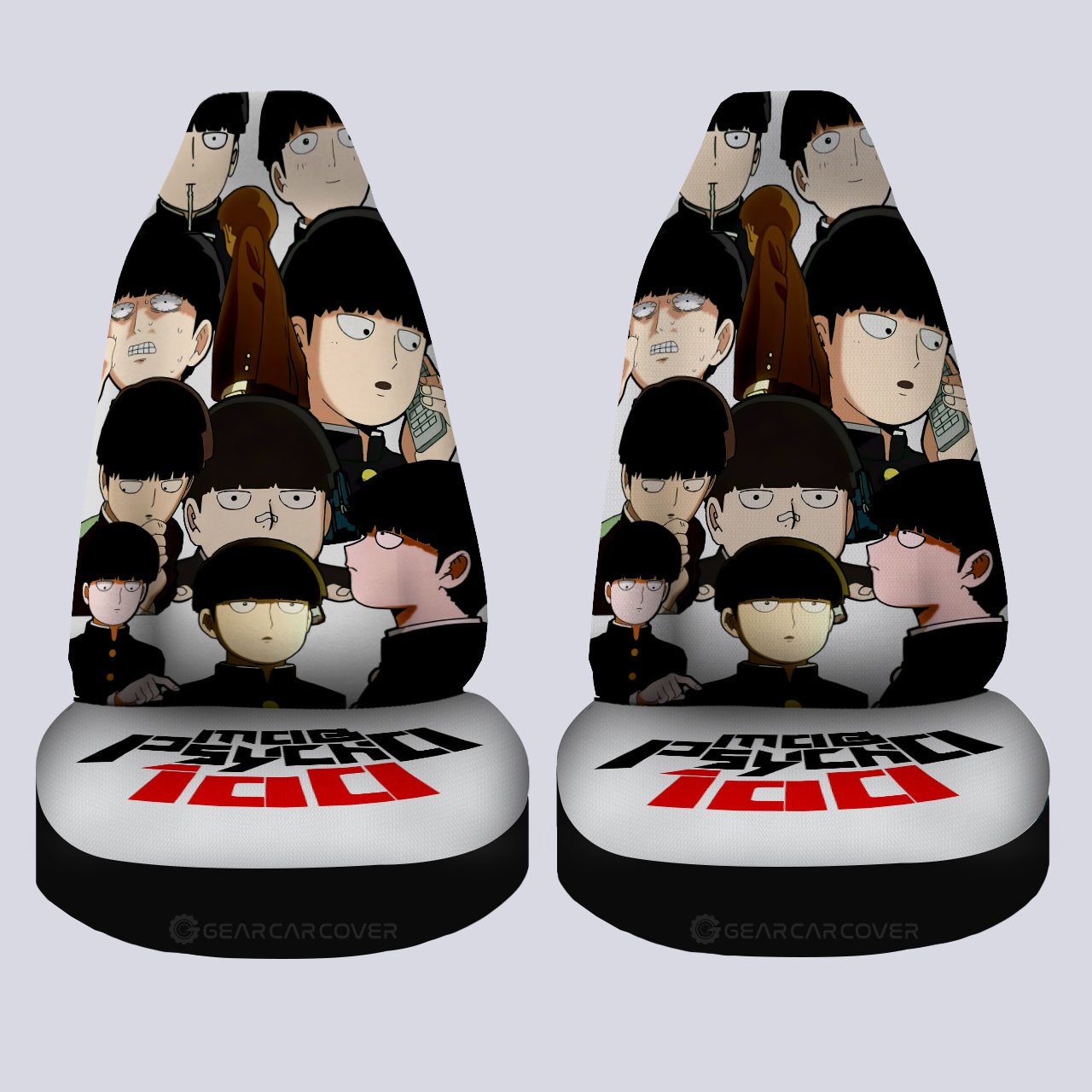Shigeo Kageyama Car Seat Covers Custom Mob Psycho 100 Anime Car Accessories - Gearcarcover - 4