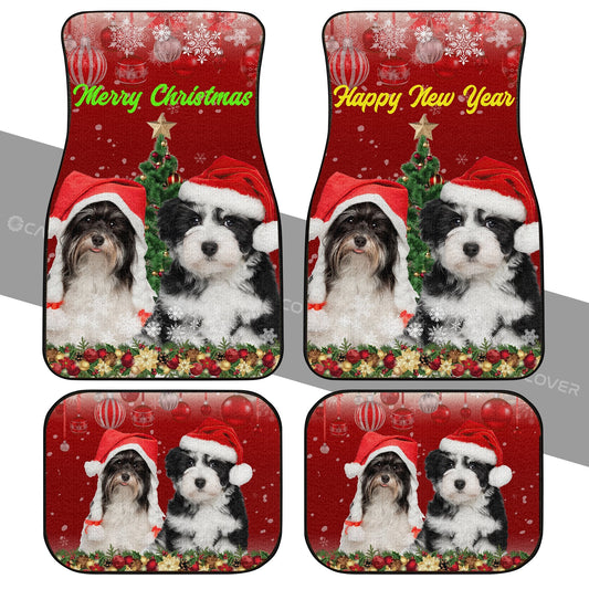 Shih Tzu Christmas Car Floor Mats Custom Car Accessories For Dog Lovers - Gearcarcover - 2
