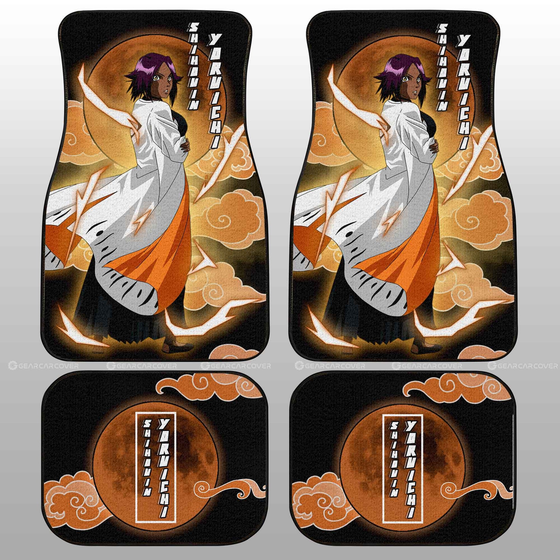 Shihouin Yoruichi Car Floor Mats Custom Bleach Anime Car Interior Accessories - Gearcarcover - 2