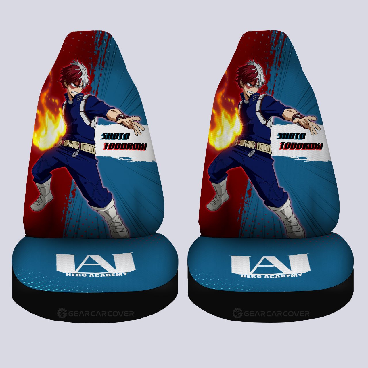 Shoto Todoroki Car Seat Covers Custom For My Hero Academia Anime Fans - Gearcarcover - 4