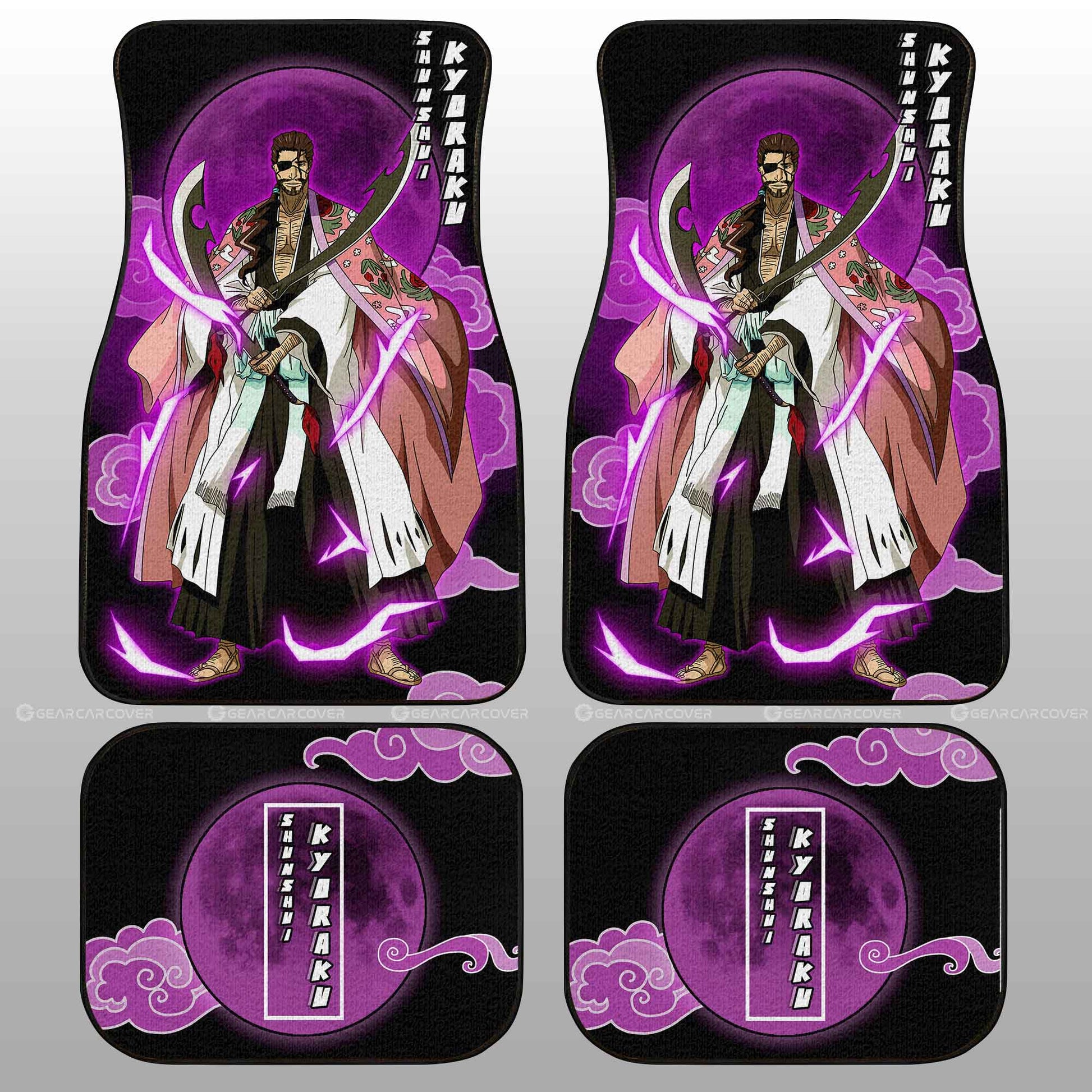 Shunsui Kyoraku Car Floor Mats Custom Anime Bleach Car Accessories - Gearcarcover - 2