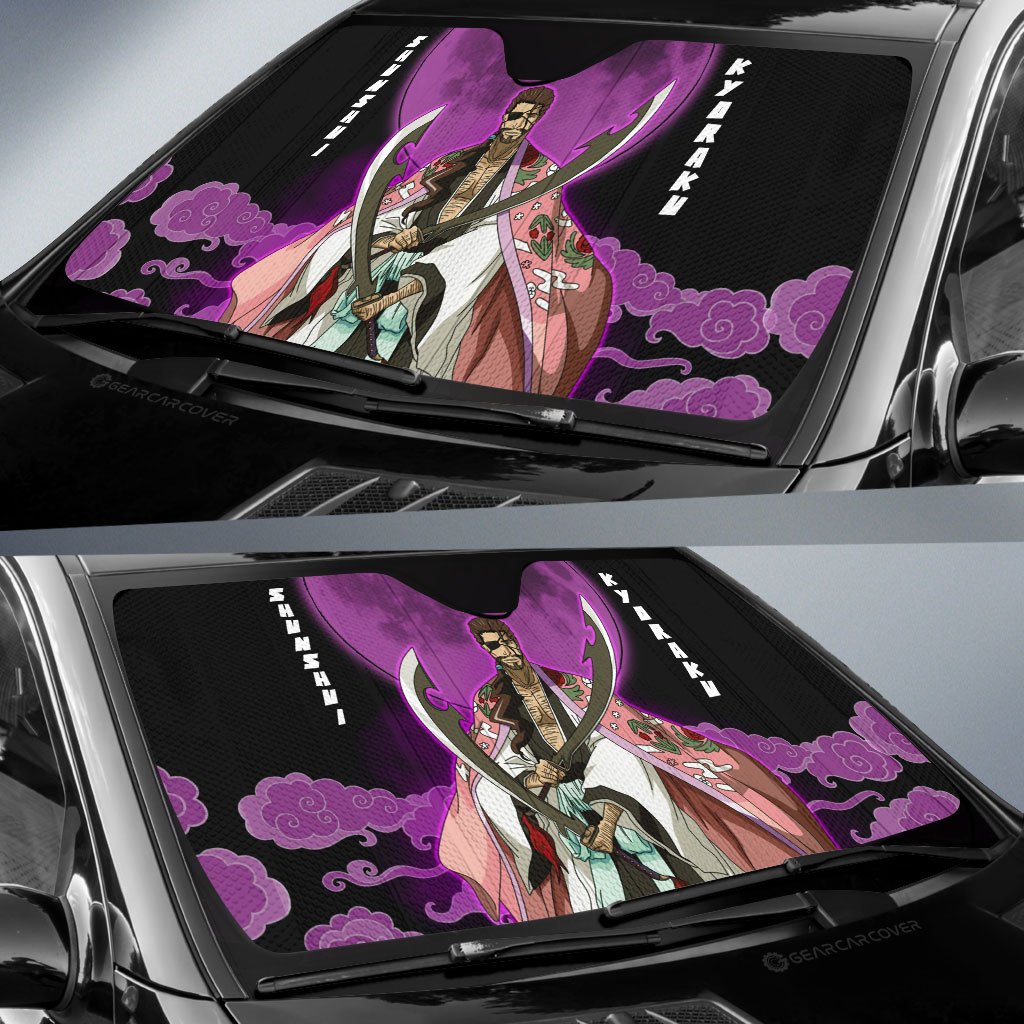 Shunsui Kyoraku Car Sunshade Custom Bleach Anime Car Accessories - Gearcarcover - 2