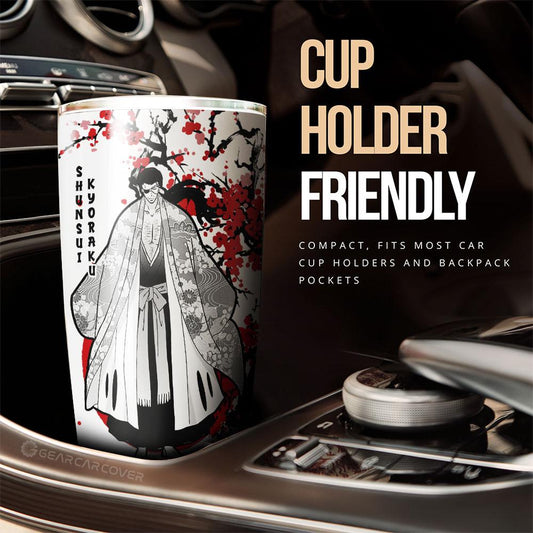 Shunsui Kyoraku Tumbler Cup Custom Japan Style Anime Bleach Car Interior Accessories - Gearcarcover - 2