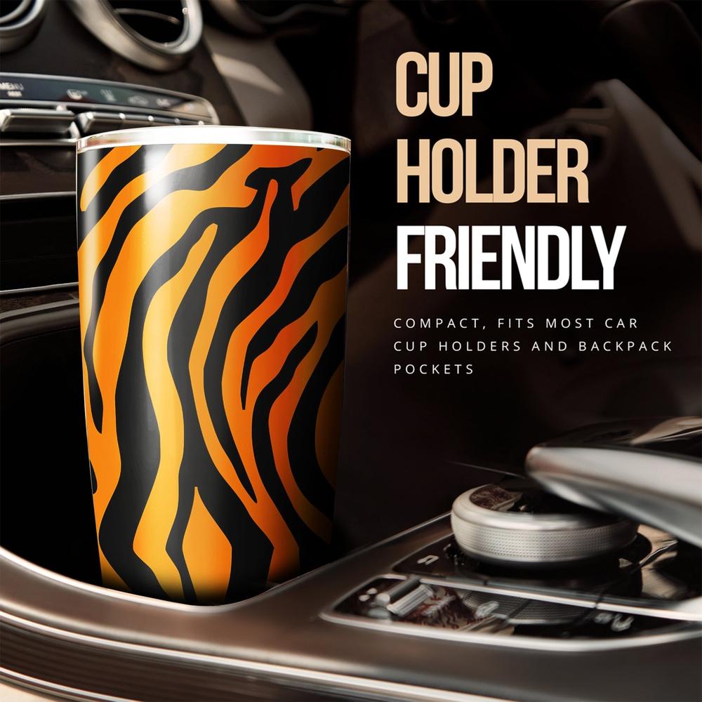 Skin Pattern Tiger Tumbler Stainless Steel - Gearcarcover - 3