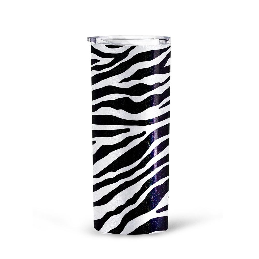 Skin Pattern Zebra Tall Glitter Tumbler - Gearcarcover - 3