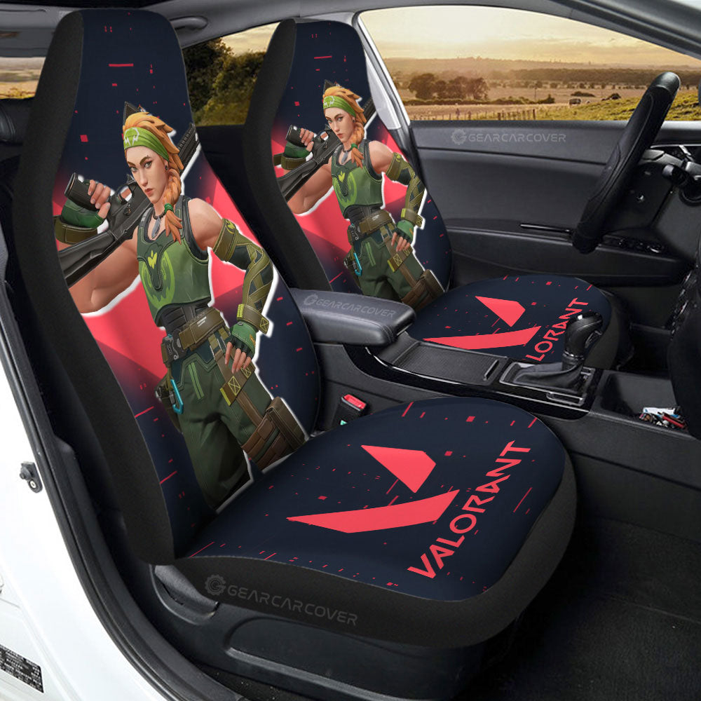 Skye Car Seat Covers Custom Valorant Agent - Gearcarcover - 2