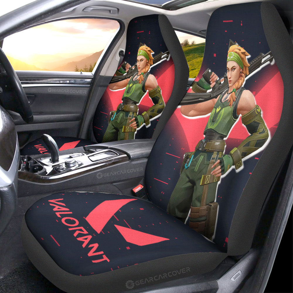 Skye Car Seat Covers Custom Valorant Agent - Gearcarcover - 3