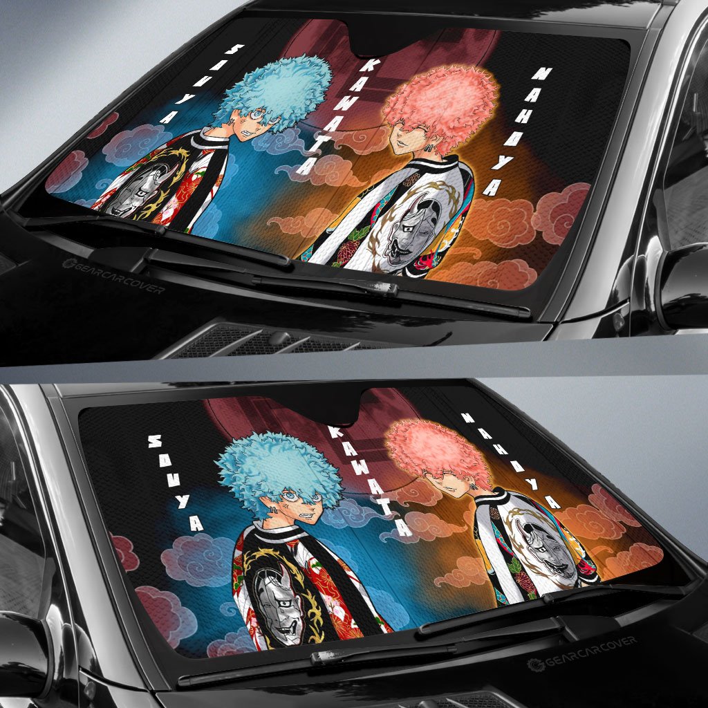 Souya Kawata And Nahoya Kawata Car Sunshade Custom Tokyo Revengers Anime Car Accessories - Gearcarcover - 2