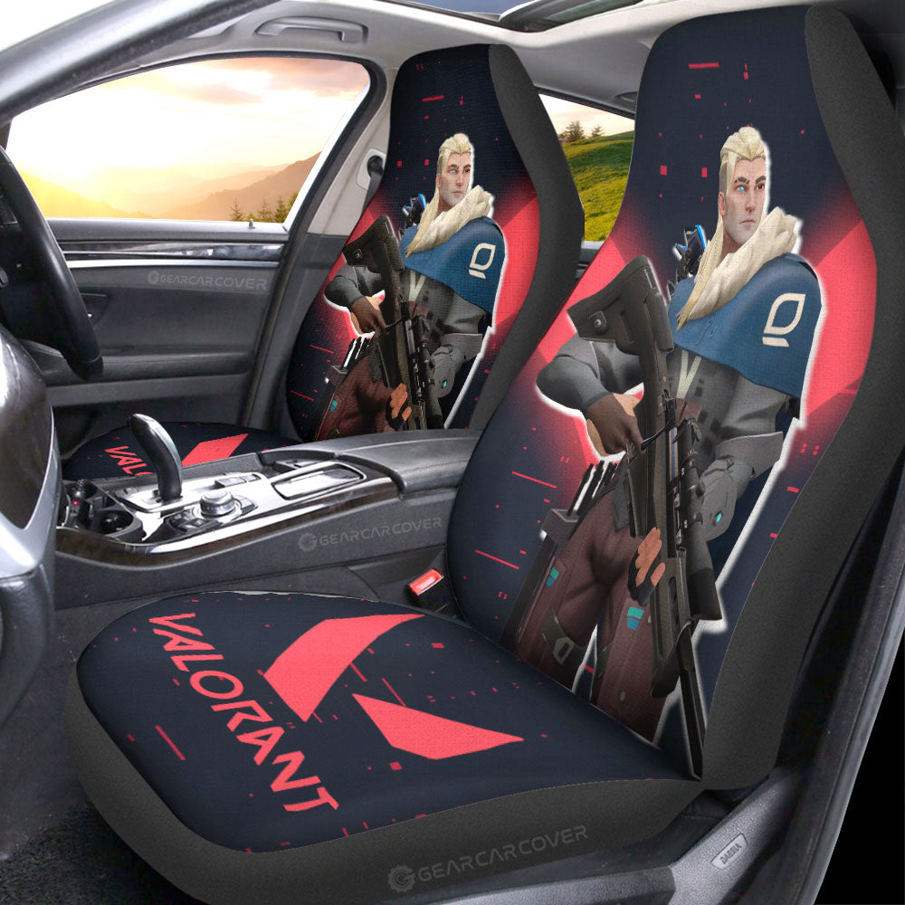Sova Car Seat Covers Custom Valorant Agent - Gearcarcover - 3