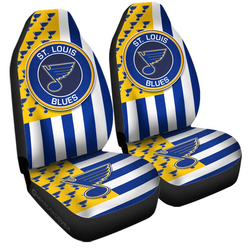 St. Louis Blues Car Seat Covers Custom US Flag Style - Gearcarcover - 3