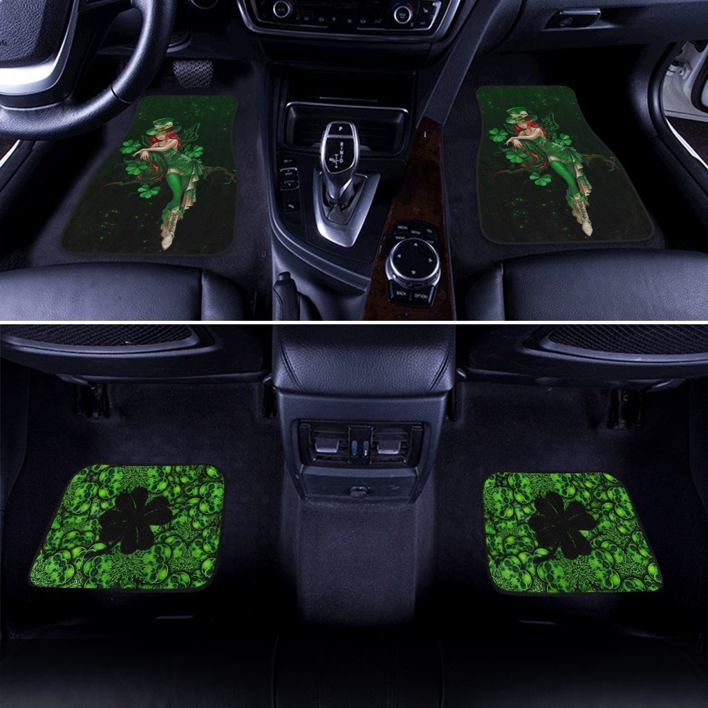 St. Patrick's Lucky Skull Shamrock Car Floor Mats - Gearcarcover - 3