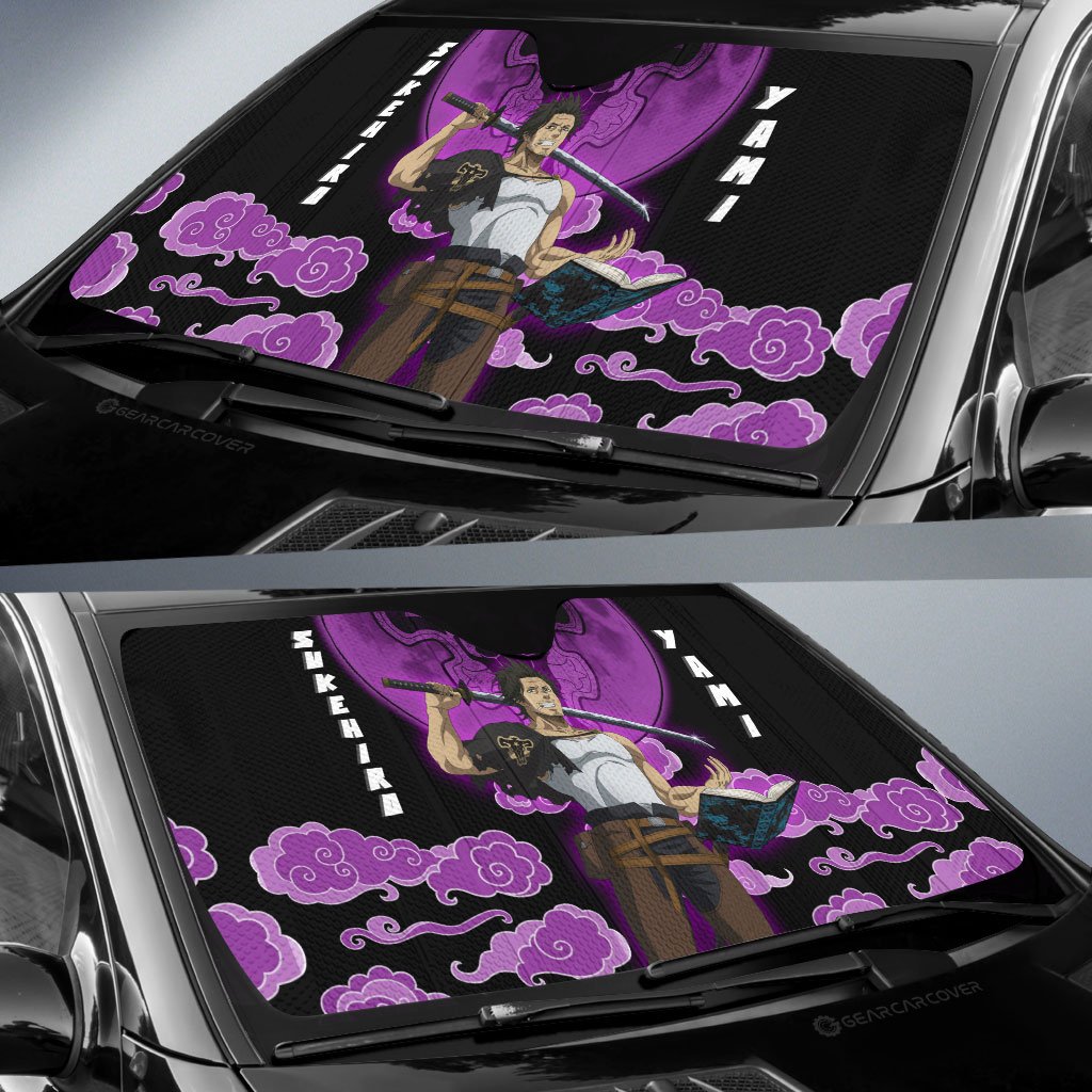 Sukehiro Yami Car Sunshade Custom Black Clover Anime Car Accessories - Gearcarcover - 2