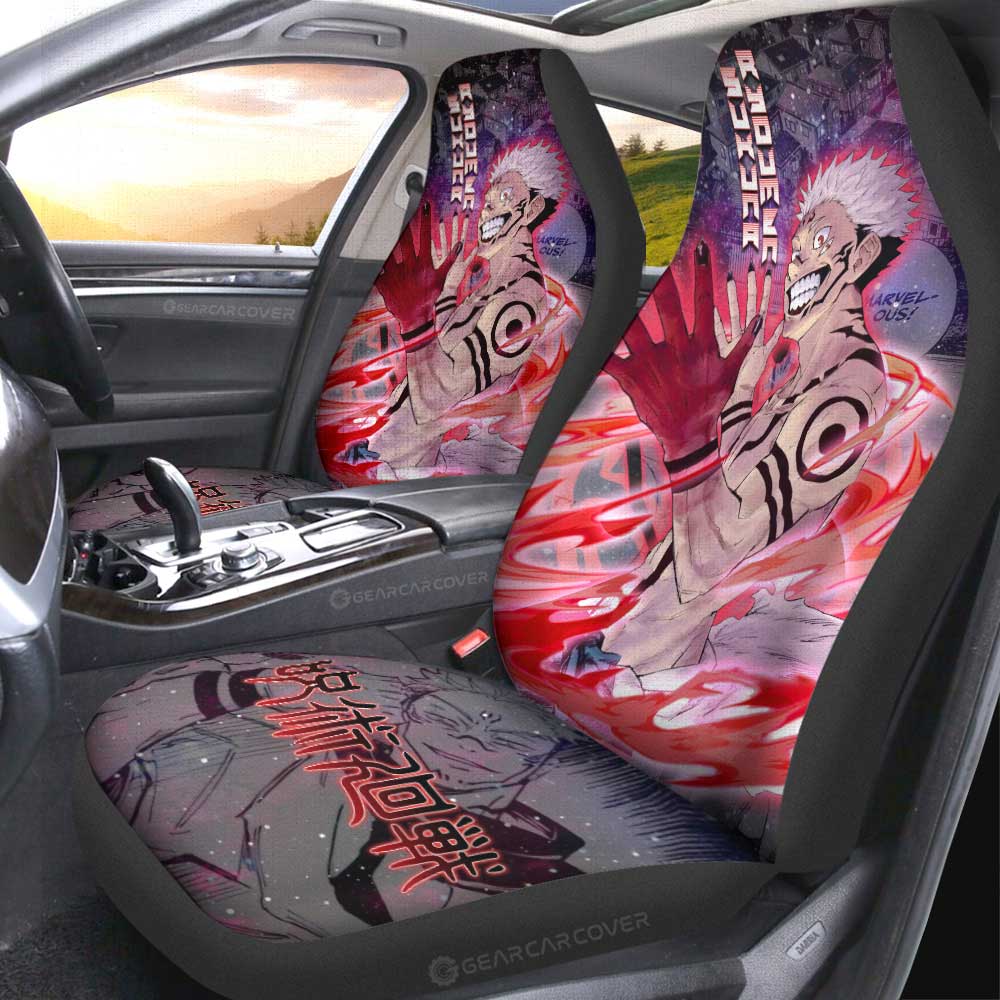Sukuna Ryoumen Car Seat Covers Custom Jujutsu Kaisen Anime Galaxy Manga Style - Gearcarcover - 2