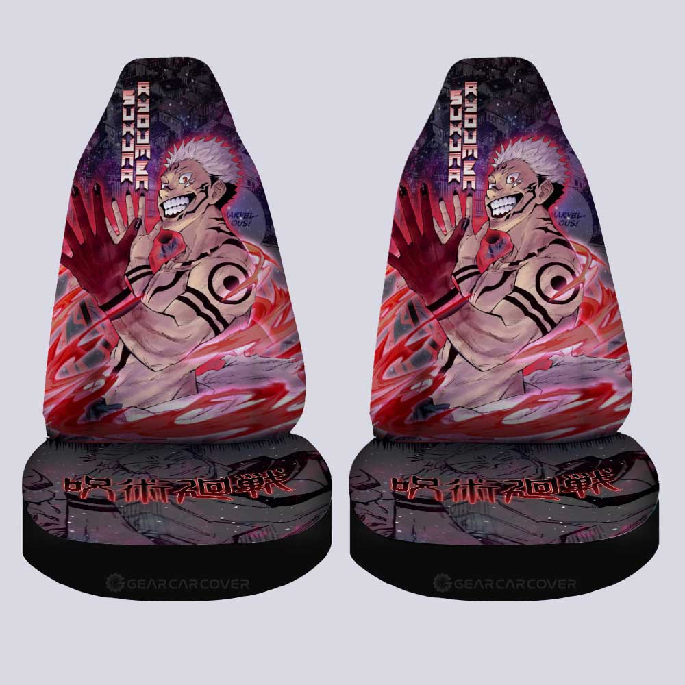Sukuna Ryoumen Car Seat Covers Custom Jujutsu Kaisen Anime Galaxy Manga Style - Gearcarcover - 4