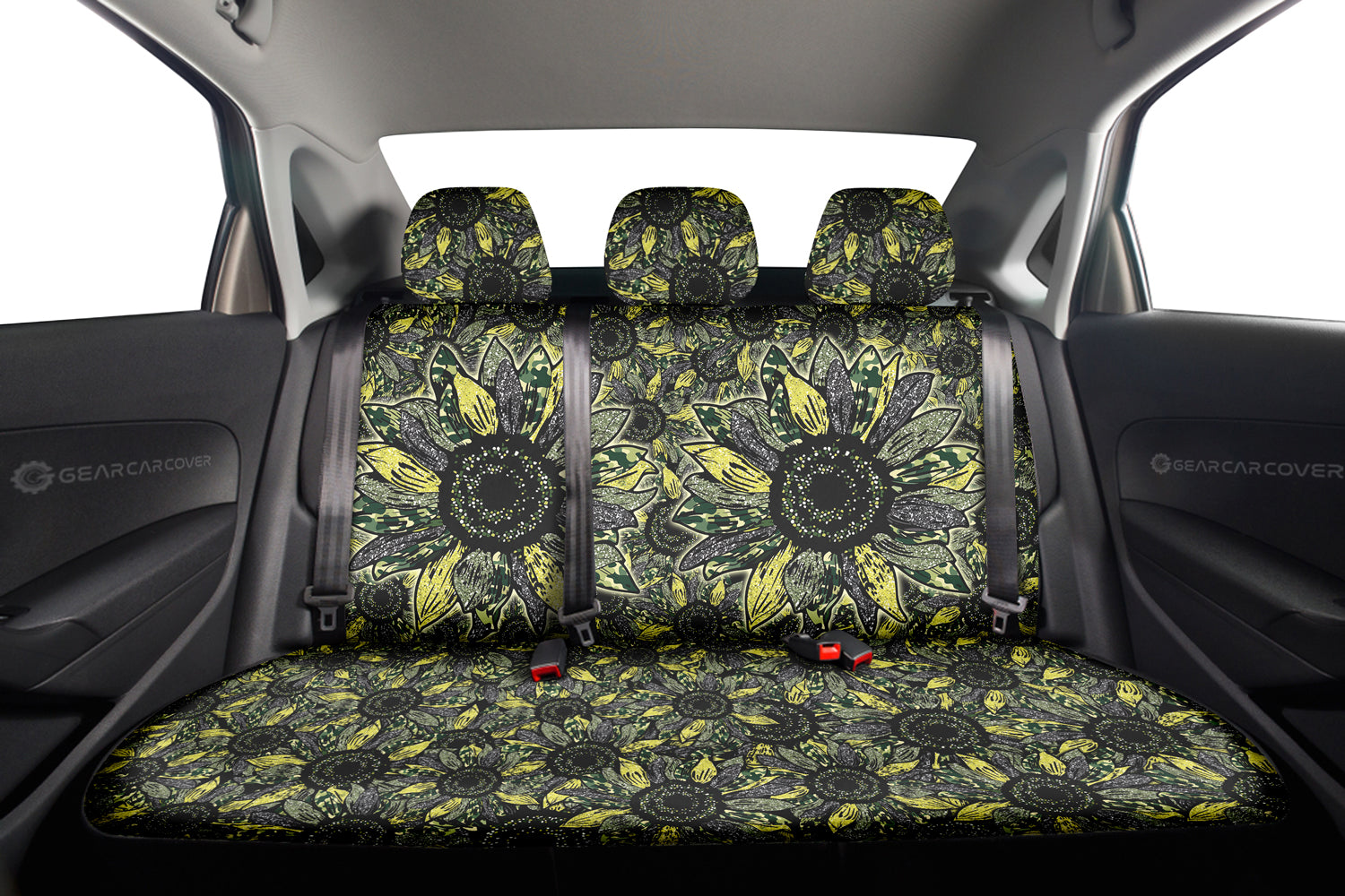 Sunflower Car Back Seat Cover Custom Car Decoration - Gearcarcover - 2
