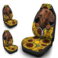 Sunflower Dachshund Car Seat Covers Custom Car Accessories - Gearcarcover - 3
