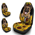 Sunflower German Shepherd Car Seat Covers Custom Car Accessories For German Shepherd Trainers - Gearcarcover - 4
