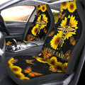Sunflower Nurse Car Seat Covers Custom Name Nurse Car Accessories - Gearcarcover - 2