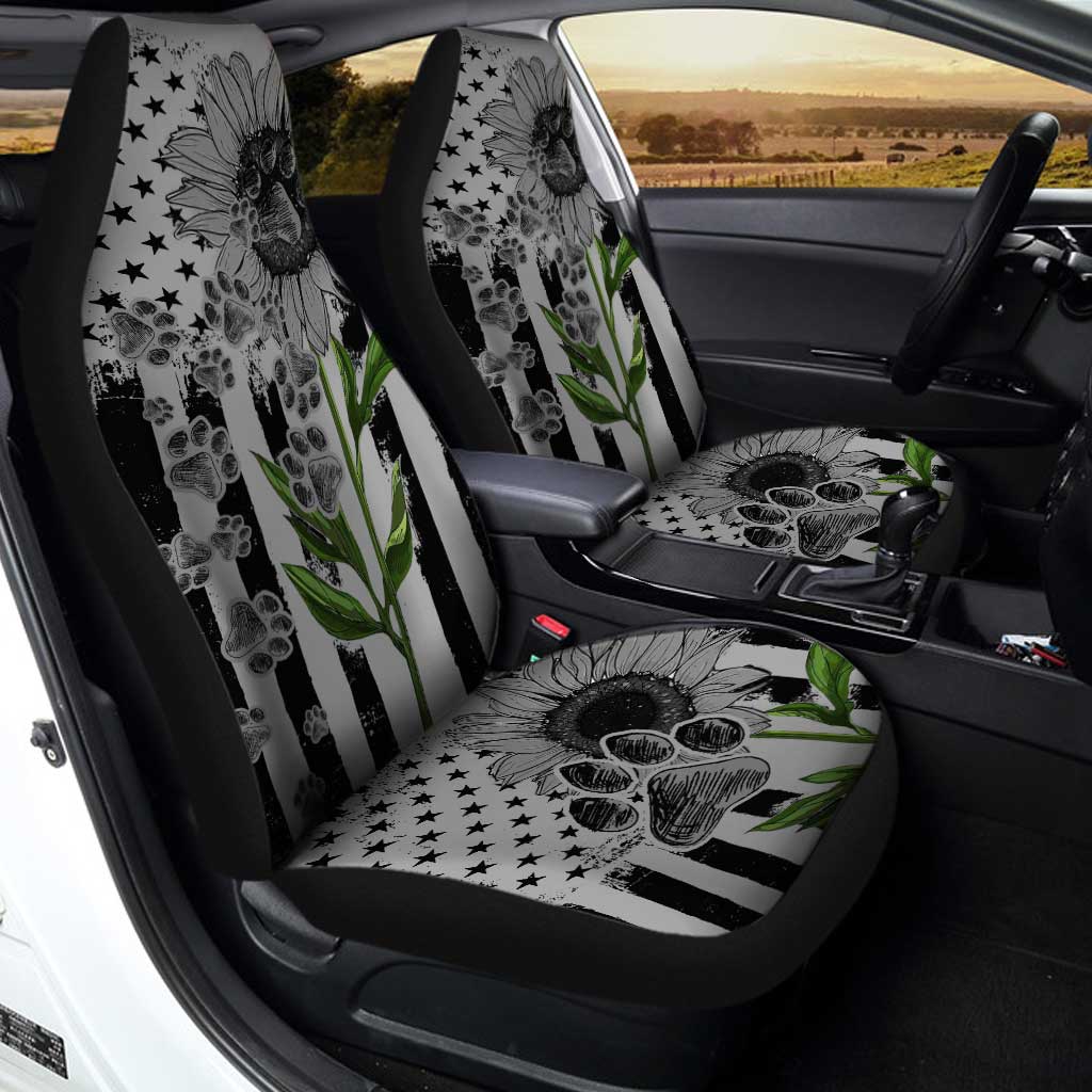 Sunflower Paws Car Seat Covers Custom Gray Color Accessories - Gearcarcover - 2