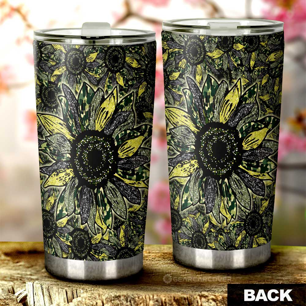 Sunflower Tumbler Cup Custom Car Decoration - Gearcarcover - 3