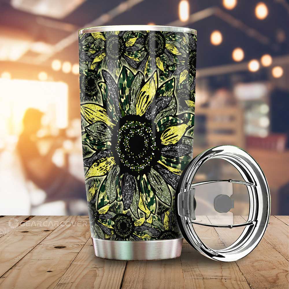 Sunflower Tumbler Cup Custom Car Decoration - Gearcarcover - 1