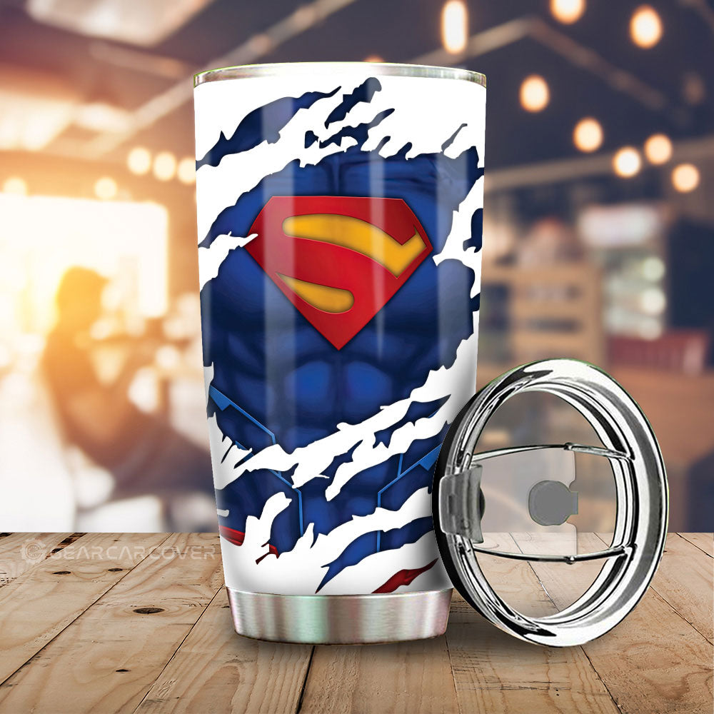 Superman Tumbler Cup Custom Uniform Car Accessories - Gearcarcover - 2