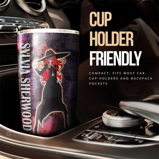 Sylvia Sherwood Tumbler Cup Custom Spy x Family Anime Car Accessories Manga Galaxy Style - Gearcarcover - 2