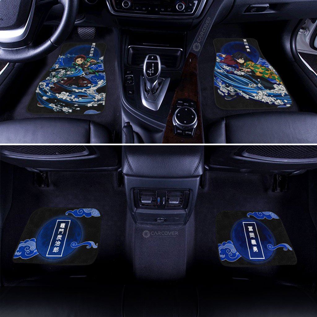 Tanjiro And Giyuu Car Floor Mats Custom Anime Demon Slayer Car Interior Accessories - Gearcarcover - 3